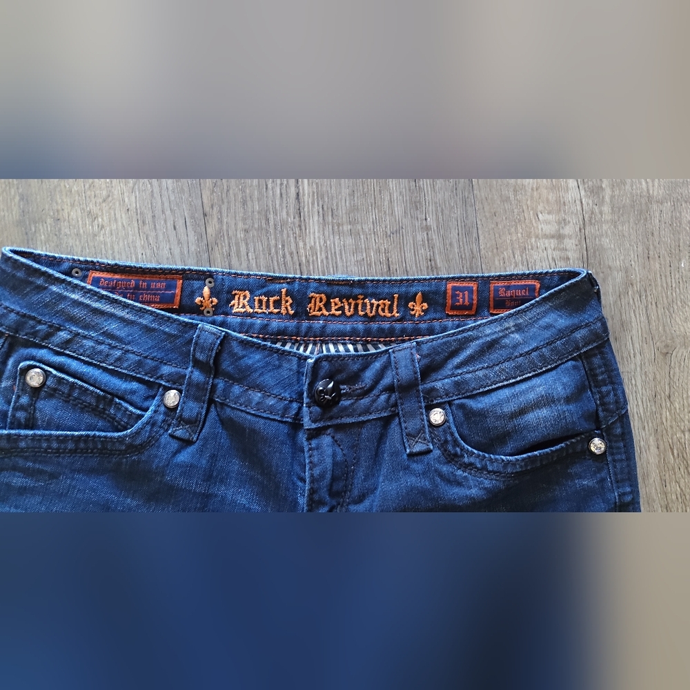 Rock Revival Women's Raquel Deep Indigo Jeans Size 31